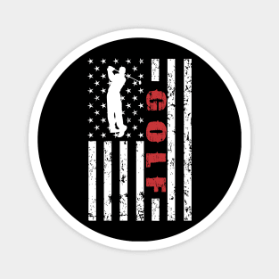 Golf American Flag - US Sports Magnet